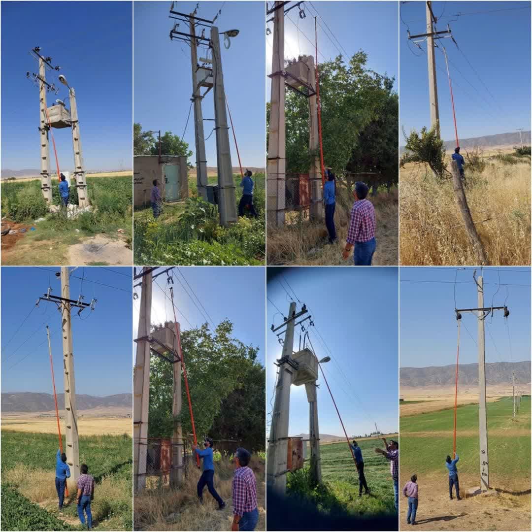 قطع برق 10 مورد از چاه های دارای تخلف کشت دوم و مازاد بهره برداری از منابع آب  در شهرستان اسلام آباد غرب